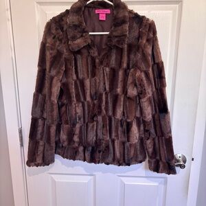 Betsey Johnson Faux Fur Jacket